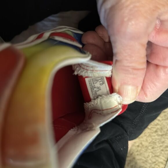 Vans Kids Slip-On Sneakers - Red, Blue, Yellow Blend - Picture 9 of 10